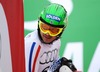 Alexander Khoroshilov of Russia reacts after his 1st run of men Slalom of FIS Ski World Championships 2015 at the Birds of Prey in Beaver Creek, United States on 2015/02/15.
