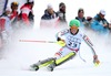 Linus Strasser of Germany in action during the 1st run of men Slalom of FIS Ski World Championships 2015 at the Birds of Prey Course in Beaver Creek, United States on 2015/02/15.
