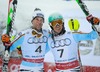 Fritz Dopfer of Germany and Felix Neureuther of Germany reacts after his 2nd run of men Slalom of FIS Ski World Championships 2015 at th Birds of Prey in Beaver Creek, United States on 2015/02/15.
