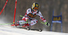 Kathrin Zettel of Austria skiing in the first run of the women giant slalom race for 51st Golden Fox trophy of Audi FIS Alpine skiing World cup in Maribor, Slovenia. Women giant slalom race for 51st Golden Fox trophy of Audi FIS Alpine skiing World cup season 2014-2015, was held on Saturday, 21st of February 2015 in Maribor, Slovenia.
