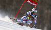 Adeline Baud of France skiing in the first run of the women giant slalom race for 51st Golden Fox trophy of Audi FIS Alpine skiing World cup in Maribor, Slovenia. Women giant slalom race for 51st Golden Fox trophy of Audi FIS Alpine skiing World cup season 2014-2015, was held on Saturday, 21st of February 2015 in Maribor, Slovenia.
