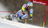 Wendy Holdener of Switzerland skiing in the first run of the women giant slalom race for 51st Golden Fox trophy of Audi FIS Alpine skiing World cup in Maribor, Slovenia. Women giant slalom race for 51st Golden Fox trophy of Audi FIS Alpine skiing World cup season 2014-2015, was held on Saturday, 21st of February 2015 in Maribor, Slovenia.
