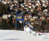 Sara Hector of Sweden skiing in the second run of the women giant slalom race for 51st Golden Fox trophy of Audi FIS Alpine skiing World cup in Maribor, Slovenia. Women giant slalom race for 51st Golden Fox trophy of Audi FIS Alpine skiing World cup season 2014-2015, was held on Saturday, 21st of February 2015 in Maribor, Slovenia.
