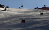 Third placed Tina Weirather of Liechtenstein skiing in the second run of the women giant slalom race for 51st Golden Fox trophy of Audi FIS Alpine skiing World cup in Maribor, Slovenia. Women giant slalom race for 51st Golden Fox trophy of Audi FIS Alpine skiing World cup season 2014-2015, was held on Saturday, 21st of February 2015 in Maribor, Slovenia.
