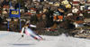 Third placed Tina Weirather of Liechtenstein skiing in the second run of the women giant slalom race for 51st Golden Fox trophy of Audi FIS Alpine skiing World cup in Maribor, Slovenia. Women giant slalom race for 51st Golden Fox trophy of Audi FIS Alpine skiing World cup season 2014-2015, was held on Saturday, 21st of February 2015 in Maribor, Slovenia.
