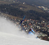 Tina Maze of Slovenia skiing in the first run of the women giant slalom race for 51st Golden Fox trophy of Audi FIS Alpine skiing World cup in Maribor, Slovenia. Women giant slalom race for 51st Golden Fox trophy of Audi FIS Alpine skiing World cup season 2014-2015, was held on Saturday, 21st of February 2015 in Maribor, Slovenia.
