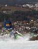 Ana Drev of Slovenia skiing in the first run of the women giant slalom race for 51st Golden Fox trophy of Audi FIS Alpine skiing World cup in Maribor, Slovenia. Women giant slalom race for 51st Golden Fox trophy of Audi FIS Alpine skiing World cup season 2014-2015, was held on Saturday, 21st of February 2015 in Maribor, Slovenia.
