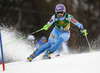 Tina Maze of Slovenia skiing in the first run of the women slalom race for 51st Golden Fox trophy of Audi FIS Alpine skiing World cup in Maribor, Slovenia. Women slalom race for 51st Golden Fox trophy of Audi FIS Alpine skiing World cup season 2014-2015, was held on Sunday, 22nd of February 2015 in Maribor, Slovenia.
