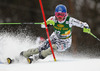 Veronika Velez Zuzulova of Slovakia skiing in the first run of the women slalom race for 51st Golden Fox trophy of Audi FIS Alpine skiing World cup in Maribor, Slovenia. Women slalom race for 51st Golden Fox trophy of Audi FIS Alpine skiing World cup season 2014-2015, was held on Sunday, 22nd of February 2015 in Maribor, Slovenia.
