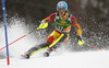 Erin Mielzynski of Canada skiing in the first run of the women slalom race for 51st Golden Fox trophy of Audi FIS Alpine skiing World cup in Maribor, Slovenia. Women slalom race for 51st Golden Fox trophy of Audi FIS Alpine skiing World cup season 2014-2015, was held on Sunday, 22nd of February 2015 in Maribor, Slovenia.
