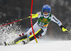 Nathalie Eklund of Sweden skiing in the first run of the women slalom race for 51st Golden Fox trophy of Audi FIS Alpine skiing World cup in Maribor, Slovenia. Women slalom race for 51st Golden Fox trophy of Audi FIS Alpine skiing World cup season 2014-2015, was held on Sunday, 22nd of February 2015 in Maribor, Slovenia.
