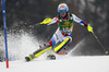 Charlotte Chable of Switzerland skiing in the first run of the women slalom race for 51st Golden Fox trophy of Audi FIS Alpine skiing World cup in Maribor, Slovenia. Women slalom race for 51st Golden Fox trophy of Audi FIS Alpine skiing World cup season 2014-2015, was held on Sunday, 22nd of February 2015 in Maribor, Slovenia.
