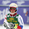 Michelle Gisin of Switzerland reacts in finish of the second run of the women slalom race for 51st Golden Fox trophy of Audi FIS Alpine skiing World cup in Maribor, Slovenia. Women slalom race for 51st Golden Fox trophy of Audi FIS Alpine skiing World cup season 2014-2015, was held on Sunday, 22nd of February 2015 in Maribor, Slovenia.
