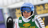 Nathalie Eklund of Sweden reacts in finish of the second run of the women slalom race for 51st Golden Fox trophy of Audi FIS Alpine skiing World cup in Maribor, Slovenia. Women slalom race for 51st Golden Fox trophy of Audi FIS Alpine skiing World cup season 2014-2015, was held on Sunday, 22nd of February 2015 in Maribor, Slovenia.
