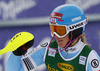 Maren Wiesler of Germany reacts in finish of the second run of the women slalom race for 51st Golden Fox trophy of Audi FIS Alpine skiing World cup in Maribor, Slovenia. Women slalom race for 51st Golden Fox trophy of Audi FIS Alpine skiing World cup season 2014-2015, was held on Sunday, 22nd of February 2015 in Maribor, Slovenia.
