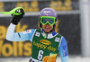 Third placed Sarka Strachova of Czech reacts in finish of the second run of the women slalom race for 51st Golden Fox trophy of Audi FIS Alpine skiing World cup in Maribor, Slovenia. Women slalom race for 51st Golden Fox trophy of Audi FIS Alpine skiing World cup season 2014-2015, was held on Sunday, 22nd of February 2015 in Maribor, Slovenia.
