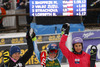 Winner Mikaela Shiffrin of USA (M), second placed Veronika Velez Zuzulova of Slovakia (L) and third placed Sarka Strachova of Czech (R) celebrate their medals won in the women slalom race for 51st Golden Fox trophy of Audi FIS Alpine skiing World cup in Maribor, Slovenia. Women slalom race for 51st Golden Fox trophy of Audi FIS Alpine skiing World cup season 2014-2015, was held on Sunday, 22nd of February 2015 in Maribor, Slovenia.
