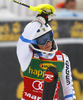 Frida Hansdotter of Sweden reacts in the finish of the first run of the women slalom race for 51st Golden Fox trophy of Audi FIS Alpine skiing World cup in Maribor, Slovenia. Women slalom race for 51st Golden Fox trophy of Audi FIS Alpine skiing World cup season 2014-2015, was held on Sunday, 22nd of February 2015 in Maribor, Slovenia.
