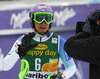 Sarka Strachova of Czech reacts in the finish of the first run of the women slalom race for 51st Golden Fox trophy of Audi FIS Alpine skiing World cup in Maribor, Slovenia. Women slalom race for 51st Golden Fox trophy of Audi FIS Alpine skiing World cup season 2014-2015, was held on Sunday, 22nd of February 2015 in Maribor, Slovenia.
