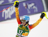 Erin Mielzynski of Canada reacts in the finish of the first run of the women slalom race for 51st Golden Fox trophy of Audi FIS Alpine skiing World cup in Maribor, Slovenia. Women slalom race for 51st Golden Fox trophy of Audi FIS Alpine skiing World cup season 2014-2015, was held on Sunday, 22nd of February 2015 in Maribor, Slovenia.
