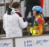 Erin Mielzynski of Canada interviewed in the finish of the first run of the women slalom race for 51st Golden Fox trophy of Audi FIS Alpine skiing World cup in Maribor, Slovenia. Women slalom race for 51st Golden Fox trophy of Audi FIS Alpine skiing World cup season 2014-2015, was held on Sunday, 22nd of February 2015 in Maribor, Slovenia.
