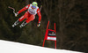 Dominik Paris of Italy skiing in second training run for the men downhill race of Audi FIS Alpine skiing World cup in Garmisch-Partenkirchen, Germany. Second training for men downhill race of Audi FIS Alpine skiing World cup season 2014-2015, was held on Friday, 27th of February 2015 in Garmisch-Partenkirchen, Germany.
