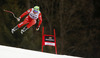 Dominik Paris of Italy skiing in second training run for the men downhill race of Audi FIS Alpine skiing World cup in Garmisch-Partenkirchen, Germany. Second training for men downhill race of Audi FIS Alpine skiing World cup season 2014-2015, was held on Friday, 27th of February 2015 in Garmisch-Partenkirchen, Germany.
