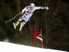 Patrick Kueng of Switzerland skiing in second training run for the men downhill race of Audi FIS Alpine skiing World cup in Garmisch-Partenkirchen, Germany. Second training for men downhill race of Audi FIS Alpine skiing World cup season 2014-2015, was held on Friday, 27th of February 2015 in Garmisch-Partenkirchen, Germany.
