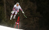 Hannes Reichelt of Austria skiing in second training run for the men downhill race of Audi FIS Alpine skiing World cup in Garmisch-Partenkirchen, Germany. Second training for men downhill race of Audi FIS Alpine skiing World cup season 2014-2015, was held on Friday, 27th of February 2015 in Garmisch-Partenkirchen, Germany.
