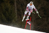 Hannes Reichelt of Austria skiing in second training run for the men downhill race of Audi FIS Alpine skiing World cup in Garmisch-Partenkirchen, Germany. Second training for men downhill race of Audi FIS Alpine skiing World cup season 2014-2015, was held on Friday, 27th of February 2015 in Garmisch-Partenkirchen, Germany.
