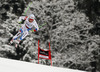 Carlo Janka of Switzerland skiing during the men downhill race of Audi FIS Alpine skiing World cup in Garmisch-Partenkirchen, Germany. Men downhill race of Audi FIS Alpine skiing World cup season 2014-2015, was held on Saturday, 28th of February 2015 in Garmisch-Partenkirchen, Germany.
