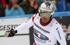 Silvan Zurbriggen of Switzerland reacts in finish of the men downhill race of Audi FIS Alpine skiing World cup in Garmisch-Partenkirchen, Germany. Men downhill race of Audi FIS Alpine skiing World cup season 2014-2015, was held on Saturday, 28th of February 2015 in Garmisch-Partenkirchen, Germany.
