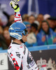 Matthias Mayer of Austria reacts in finish of the men downhill race of Audi FIS Alpine skiing World cup in Garmisch-Partenkirchen, Germany. Men downhill race of Audi FIS Alpine skiing World cup season 2014-2015, was held on Saturday, 28th of February 2015 in Garmisch-Partenkirchen, Germany.
