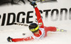 Mattia Casse of Italy reacts in finish of the men downhill race of Audi FIS Alpine skiing World cup in Garmisch-Partenkirchen, Germany. Men downhill race of Audi FIS Alpine skiing World cup season 2014-2015, was held on Saturday, 28th of February 2015 in Garmisch-Partenkirchen, Germany.
