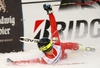 Mattia Casse of Italy reacts in finish of the men downhill race of Audi FIS Alpine skiing World cup in Garmisch-Partenkirchen, Germany. Men downhill race of Audi FIS Alpine skiing World cup season 2014-2015, was held on Saturday, 28th of February 2015 in Garmisch-Partenkirchen, Germany.
