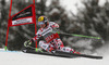 Marcel Hirscher of Austria skiing in first run of men giant slalom race of Audi FIS Alpine skiing World cup in Garmisch-Partenkirchen, Germany. Men giant slalom race of Audi FIS Alpine skiing World cup season 2014-2015, was held on Sunday, 1st of March 2015 in Garmisch-Partenkirchen, Germany.
