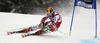 Marcel Hirscher of Austria skiing in first run of men giant slalom race of Audi FIS Alpine skiing World cup in Garmisch-Partenkirchen, Germany. Men giant slalom race of Audi FIS Alpine skiing World cup season 2014-2015, was held on Sunday, 1st of March 2015 in Garmisch-Partenkirchen, Germany.
