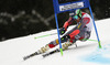 Ted Ligety of USA skiing in first run of men giant slalom race of Audi FIS Alpine skiing World cup in Garmisch-Partenkirchen, Germany. Men giant slalom race of Audi FIS Alpine skiing World cup season 2014-2015, was held on Sunday, 1st of March 2015 in Garmisch-Partenkirchen, Germany.
