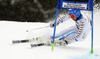 Matts Olsson of Sweden skiing in first run of men giant slalom race of Audi FIS Alpine skiing World cup in Garmisch-Partenkirchen, Germany. Men giant slalom race of Audi FIS Alpine skiing World cup season 2014-2015, was held on Sunday, 1st of March 2015 in Garmisch-Partenkirchen, Germany.
