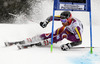 Leif Kristian Haugen of Norway skiing in first run of men giant slalom race of Audi FIS Alpine skiing World cup in Garmisch-Partenkirchen, Germany. Men giant slalom race of Audi FIS Alpine skiing World cup season 2014-2015, was held on Sunday, 1st of March 2015 in Garmisch-Partenkirchen, Germany.
