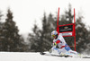 Gino Caviezel of Switzerland skiing in first run of men giant slalom race of Audi FIS Alpine skiing World cup in Garmisch-Partenkirchen, Germany. Men giant slalom race of Audi FIS Alpine skiing World cup season 2014-2015, was held on Sunday, 1st of March 2015 in Garmisch-Partenkirchen, Germany.
