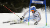 Andre Myhrer of Sweden skiing in first run of men giant slalom race of Audi FIS Alpine skiing World cup in Garmisch-Partenkirchen, Germany. Men giant slalom race of Audi FIS Alpine skiing World cup season 2014-2015, was held on Sunday, 1st of March 2015 in Garmisch-Partenkirchen, Germany.
