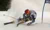 Samu Torsti of Finland skiing in first run of men giant slalom race of Audi FIS Alpine skiing World cup in Garmisch-Partenkirchen, Germany. Men giant slalom race of Audi FIS Alpine skiing World cup season 2014-2015, was held on Sunday, 1st of March 2015 in Garmisch-Partenkirchen, Germany.
