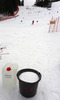 Salt and water used for preparation of the second run of men giant slalom race of Audi FIS Alpine skiing World cup in Garmisch-Partenkirchen, Germany. Men giant slalom race of Audi FIS Alpine skiing World cup season 2014-2015, was held on Sunday, 1st of March 2015 in Garmisch-Partenkirchen, Germany.
