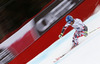 Third placed Benjamin Raich of Austria skiing in second run of men giant slalom race of Audi FIS Alpine skiing World cup in Garmisch-Partenkirchen, Germany. Men giant slalom race of Audi FIS Alpine skiing World cup season 2014-2015, was held on Sunday, 1st of March 2015 in Garmisch-Partenkirchen, Germany.
