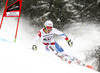 Carlo Janka of Switzerland skiing in first run of men giant slalom race of Audi FIS Alpine skiing World cup in Garmisch-Partenkirchen, Germany. Men giant slalom race of Audi FIS Alpine skiing World cup season 2014-2015, was held on Sunday, 1st of March 2015 in Garmisch-Partenkirchen, Germany.
