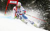 Gino Caviezel of Switzerland skiing in first run of men giant slalom race of Audi FIS Alpine skiing World cup in Garmisch-Partenkirchen, Germany. Men giant slalom race of Audi FIS Alpine skiing World cup season 2014-2015, was held on Sunday, 1st of March 2015 in Garmisch-Partenkirchen, Germany.
