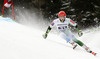 Zan Kranjec of Slovenia skiing in first run of men giant slalom race of Audi FIS Alpine skiing World cup in Garmisch-Partenkirchen, Germany. Men giant slalom race of Audi FIS Alpine skiing World cup season 2014-2015, was held on Sunday, 1st of March 2015 in Garmisch-Partenkirchen, Germany.
