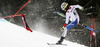 Elia Zurbriggen of Switzerland skiing in first run of men giant slalom race of Audi FIS Alpine skiing World cup in Garmisch-Partenkirchen, Germany. Men giant slalom race of Audi FIS Alpine skiing World cup season 2014-2015, was held on Sunday, 1st of March 2015 in Garmisch-Partenkirchen, Germany.
