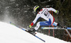 Elia Zurbriggen of Switzerland skiing in first run of men giant slalom race of Audi FIS Alpine skiing World cup in Garmisch-Partenkirchen, Germany. Men giant slalom race of Audi FIS Alpine skiing World cup season 2014-2015, was held on Sunday, 1st of March 2015 in Garmisch-Partenkirchen, Germany.
